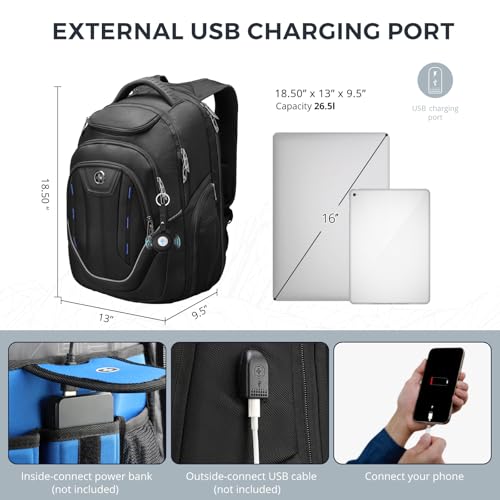 Design TSA Business Laptop Backpack For Men with Apple Find My
