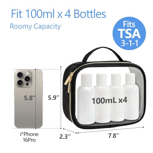 Clear Makeup Bag Travel (3 Count)