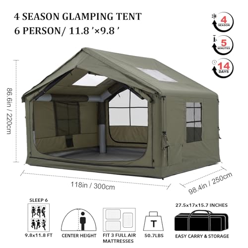 10' x 8' Inflatable Tents for Camping 6