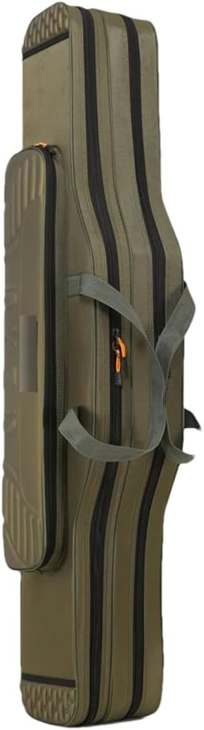 Suwequest Fishing Tackle Bag 2-4 Layer 130Cm Lightweight Fish Pole Lure Reel Tools Box Waterproof Storage Durable Case