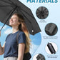 Windproof Travel Umbrellas for Rain and Sun (2 Count)