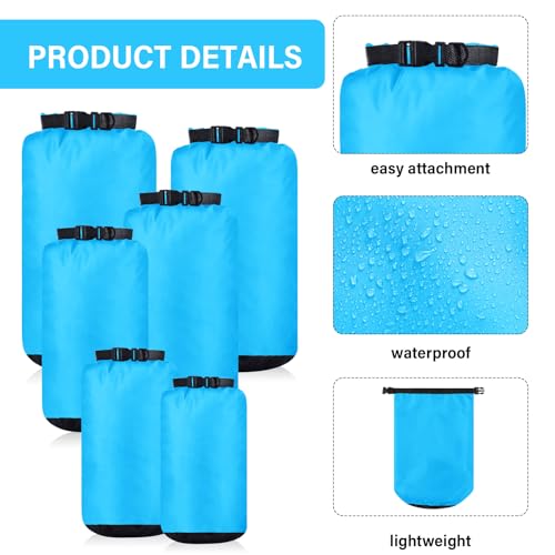 6 Pcs Waterproof Dry Bag Set for Kayaking & Camping (6 Count)