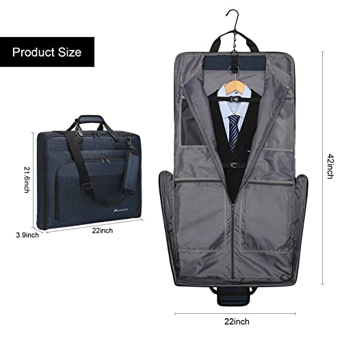 Carry On Garment Bag for Hanging Suits with Shoulder Strap