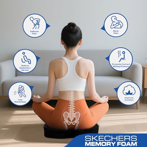 Seat Cushion Ergonomic Memory Foam Cushion for Long Sitting Hours on Office & Home Chair