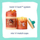 Moana) DiSNEY PRINCESS Whiskware Stackable Snack Pack - 3 Jar + Handle - Blue/Orange/Pink