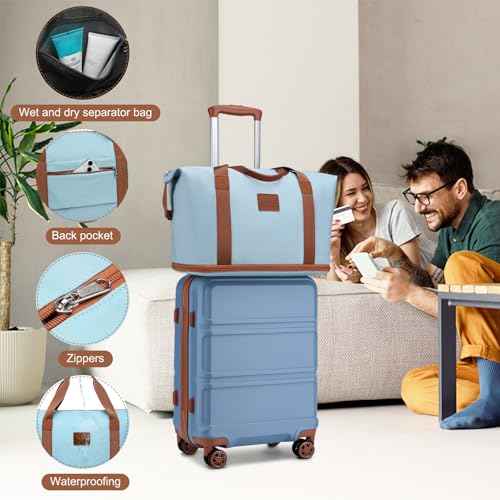 Suitcase Set 3 Piece Luggage Set Expandable with Spinner Wheels (6 Count)