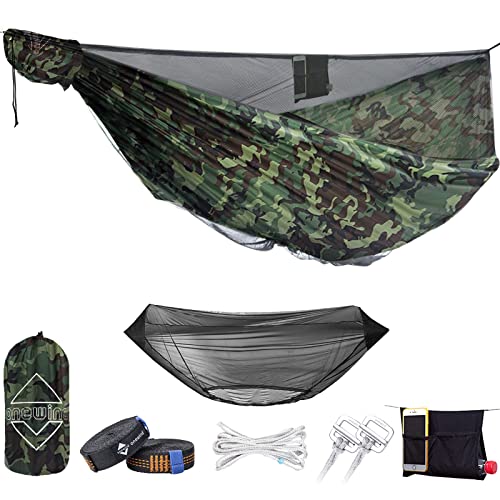11ft Camping Double Hammock with Mosquito Net and Ridgeline