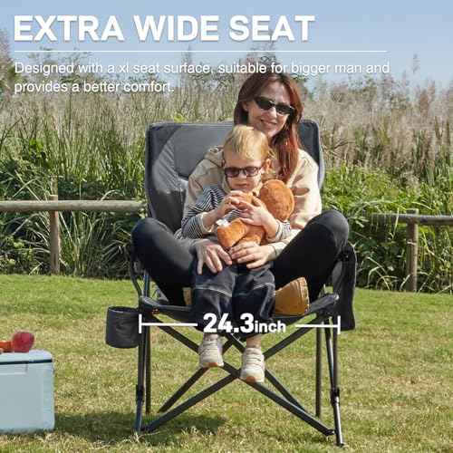 Oversized Folding Camping Chair for Adults (2 Count)