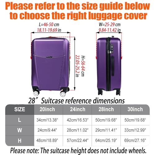 28 Inch Waterproof Clear Suitcase Cover