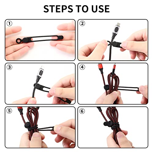 Silicone Cable Straps (10 Count)