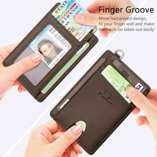 Slim Minimalist Wallet RFID Credit Card Holder for Men