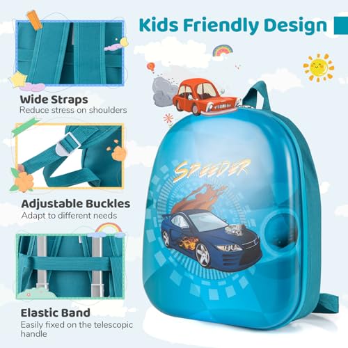 Kids Luggage Travel Backpack & Hard Shell Toddler Suitcase