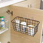 3 Set LeleCAT Adhesive Over the Cabinet Door Wire Baskets for Organizing for Kitchen Food Pantry Bathroom Shelf Storage No Drilling Wall Mounted (3 Count)