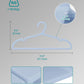 100 Pack Clothes Hangers, Non Slip Plastic Coat Hangers, Space Saving, Heavy Duty, Hanging Dry Wet Clothes, 16.4" x 8.3", Light Blue, UAPY05100L