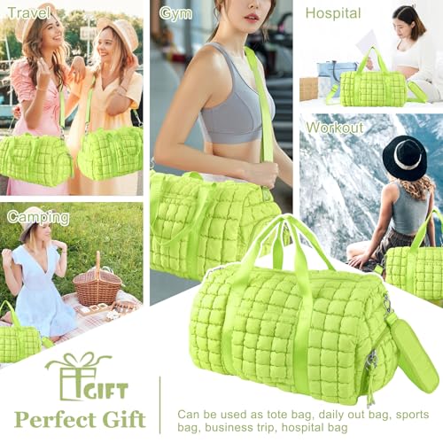 Quilted Travel Duffle Bag Gym Bag for Women