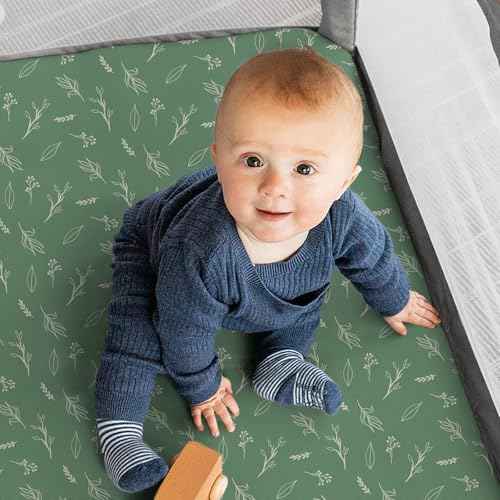 Stretch Fitted Bassinet Sheet Set BROLEX 2 Pack Cradle Sheets for Bassinet Pad (2 Count)