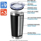 20oz Tumblers Stainless Steel Mugs with Lid Double Wall Vacuum Insulated Coffee Cups for Cold & Hot Drinks (12 Count)