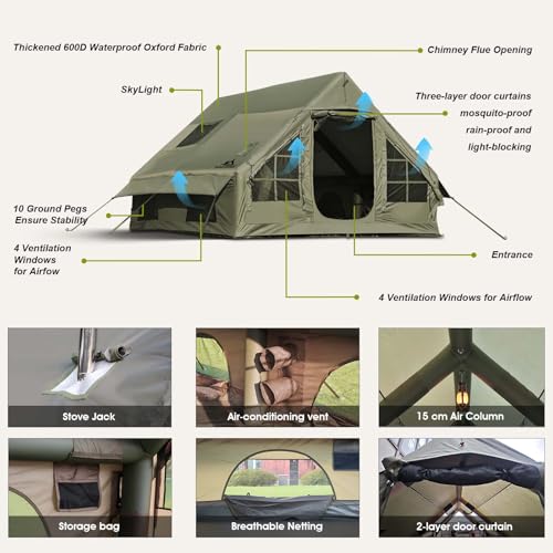 13' x 10' Large Inflatable Tents for Camping 8