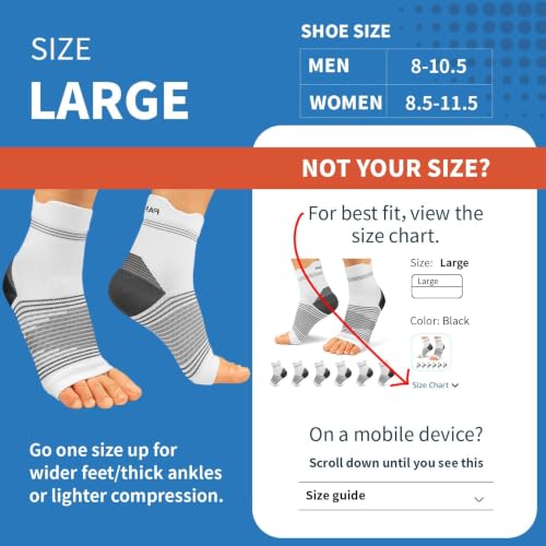 6 Pairs Compression Socks with Arch Support for Plantar Fasciitis (6 Count)