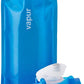 Vapur Collapsible Water Bottle With Carabiner, Compact Bottle Folds Flat For Hydration On The Go, Ideal for Traveling, Hiking or Camping, 16 Ounce, Cyan Blue, Pack of 1