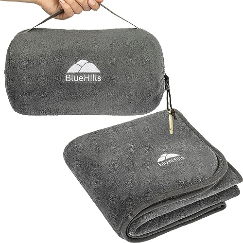 Premium Soft Rolled Travel Blanket Airplane Plush Throw