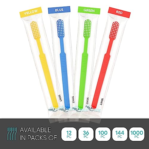 144 Pack Disposable Toothbrushes with Toothpaste (144 Count)