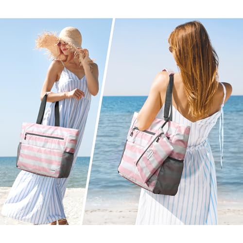 Beach Bag Waterproof Sandproof Large Capacity Foldable for Women