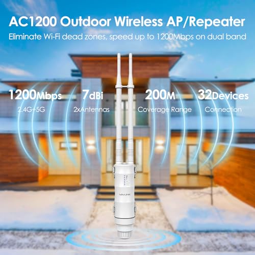 AC1200 Outdoor Long Range WiFi Extender
