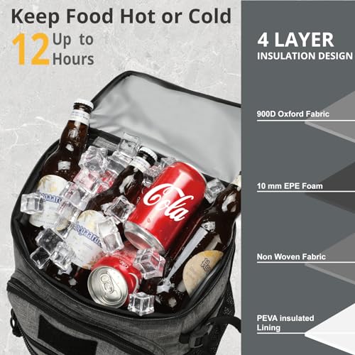 25L Insulated Cooler Backpack Water (42 Count)