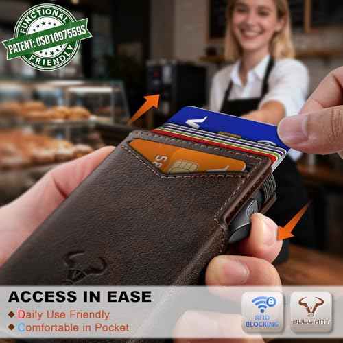 Men Airtag Leather Wallet Metal Case Money Clip
