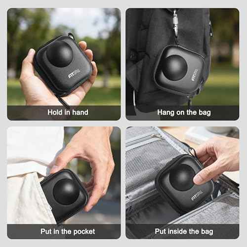 Black PU Mini Carrying Case for for for Go Pro MAX2
