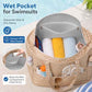 Waterproof Beach Tote Bag for Women Girls with Zipper Foldable Sandproof Pool Swim Bag Travel Carry On Gym