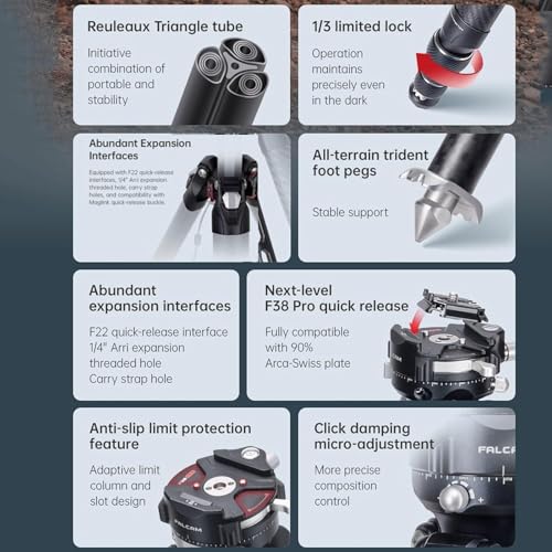 Falcam TreeRoot F38 Pro Quick Lock Carbon Fiber Tripod with 360° Ball Head
