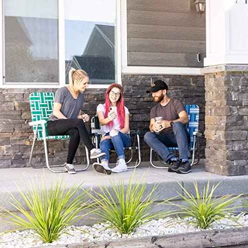 Outdoor Chairs for Camping. Made with Lightweight Aluminum Frames and UV (2 Count)