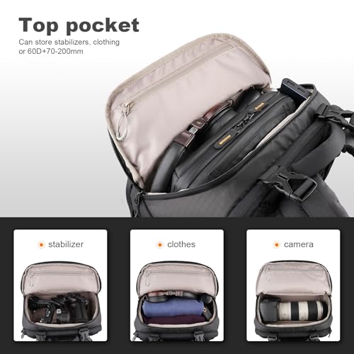 Camera Backpack for Photographer Expandable Waterproof Camera Bag for DSLR
