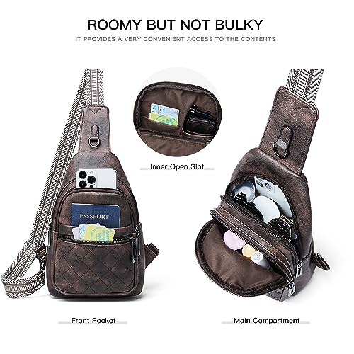 Sling Bag For Women Fanny Pack Faux Leather Small Casual Day