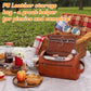 3-in-1 unisex PU toiletry bag: laser engraving & detachable waterproof section. Great personalized gifts (groomsmen, Father's Day, birthdays) — ideal for travel, gym, camping