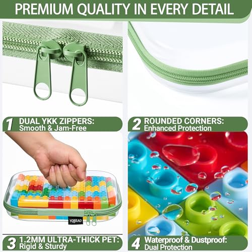 Clear Hard Shell Zipper Cases (3 Count)