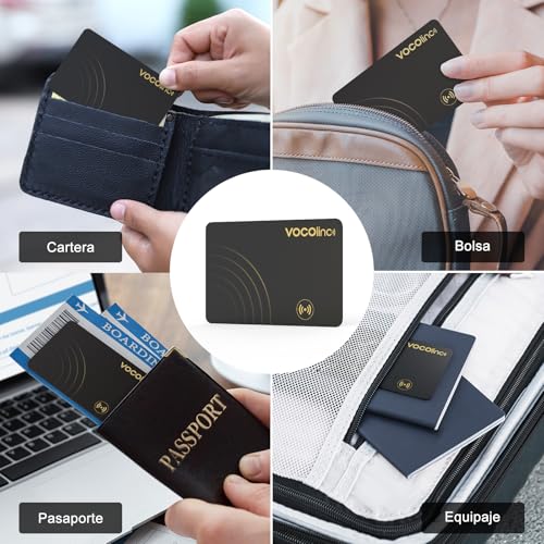 Apple MFi Certified] VOCOlinc Air Card Tag Rechargeable Wallet Tracker 1.6mm 1 Pack