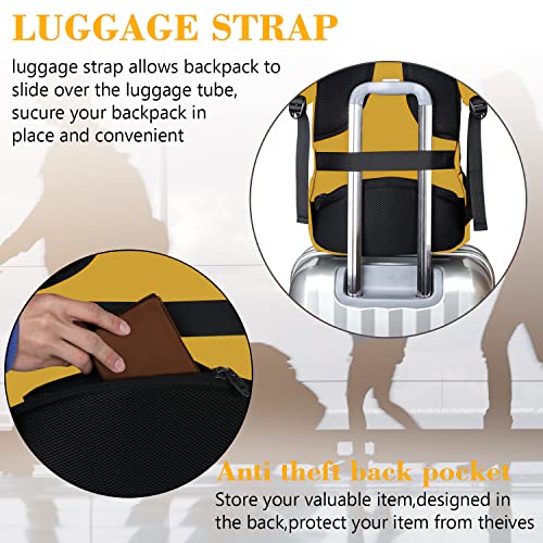 Yellow Travel Laptop Backpack