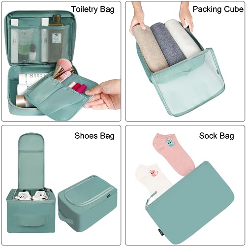 8 Set Packing Cubes Luggage Packing Organizers for Travel Accessories (8 Count)