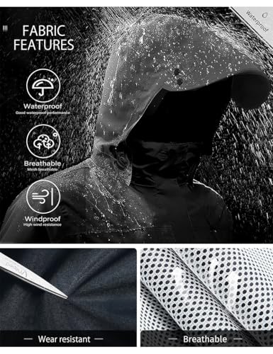 Rain Suit Waterproof Breathable Lightweight 2 (2 Count)