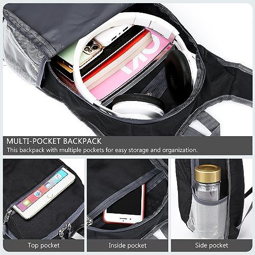 15L Lightweight Hiking Backpack Foldable Small Travel Backpack Packable Camping Backpack for Women Men