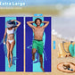 Microfiber Beach Towel with Bag Oversized 71x32 Sand Free 6 Pack (6 Count)