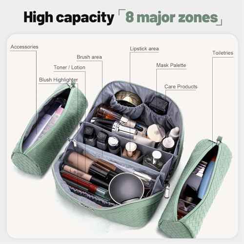 Travel Makeup Bag Cosmetic Bags for Women (3 Count)