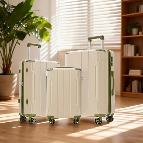 Luggage Set 3 Piece Hardshell Suitcases with Spinner Wheels (3 Count)