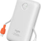 Portable Charger 20000mAh 30W Fast Charging, Power Bank with Built-in Cables & LED Display, USB C Battery Pack for iPhone 16/15/14, Samsung, iPad and Android Phones, Ideal for Travel -White