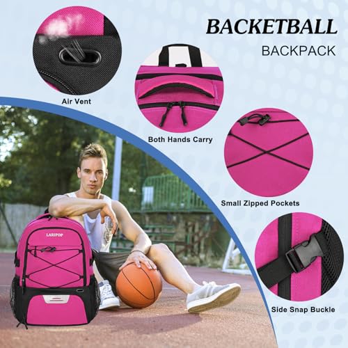 Basketball Backpack Large Sports Basketball Bag with Dedicated Ball Slot & Ventilated Shoe Compartment for Soccer Volleyball Gym Training Travel