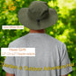 UPF50+ Mens Sun Hat Wide Brim Fishing Hat for Mens Womens Beach Bucket Hat Gardening Golf Army Green