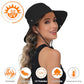Sun Hats for Women Bucket Hat UV Protection Fishing Hat Wide Brim Safari Hats 2 in 1 Zip